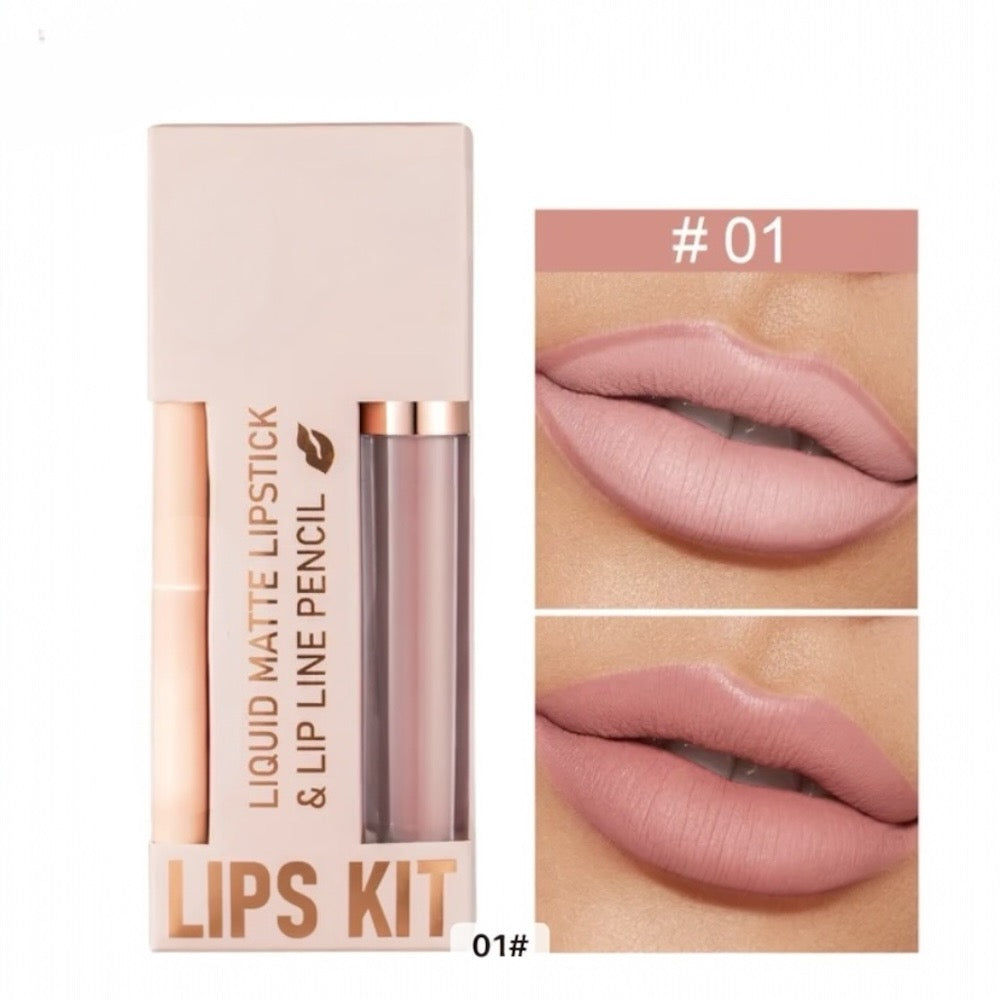 Matte lipstick & lip liner set