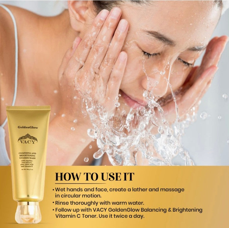 GoldenGlow  Cleansing  Vitamin Face Wash Now in New Tube