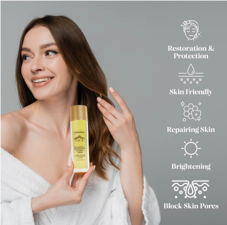 GoldenGlow Balancing & Brightening Vitamin C Toner Now In New Packaging