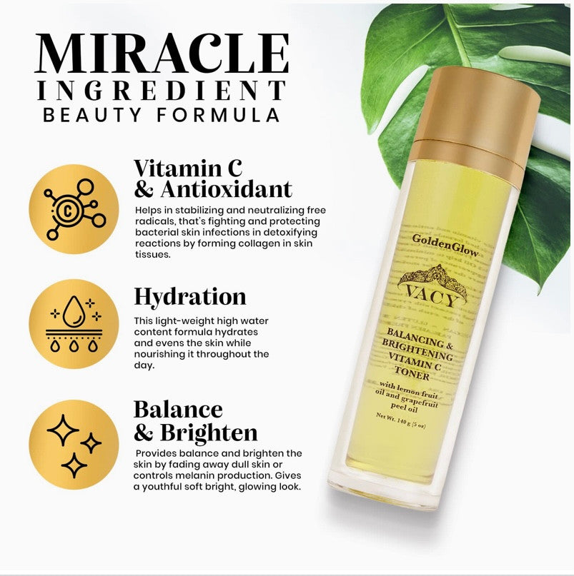 GoldenGlow Balancing & Brightening Vitamin C Toner Now In New Packaging